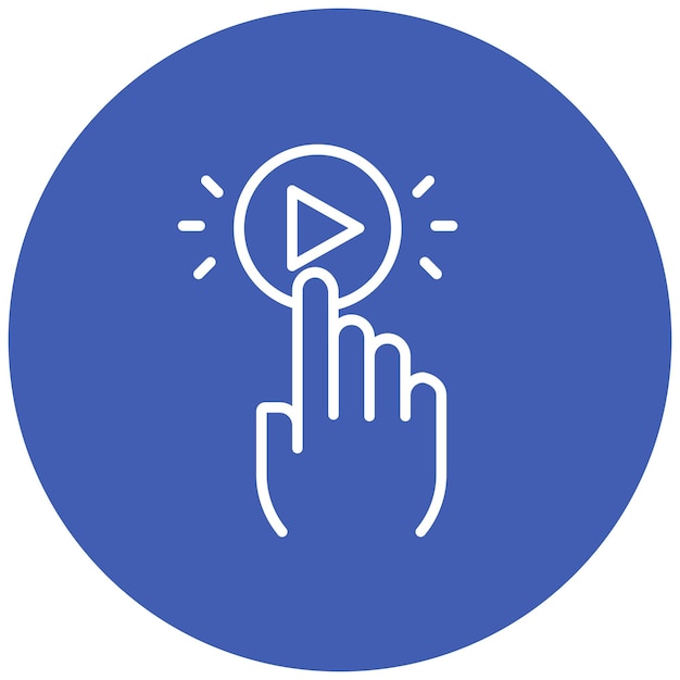El icono del vector del botón de reproducción se puede utilizar para el conjunto de iconos del instrumento