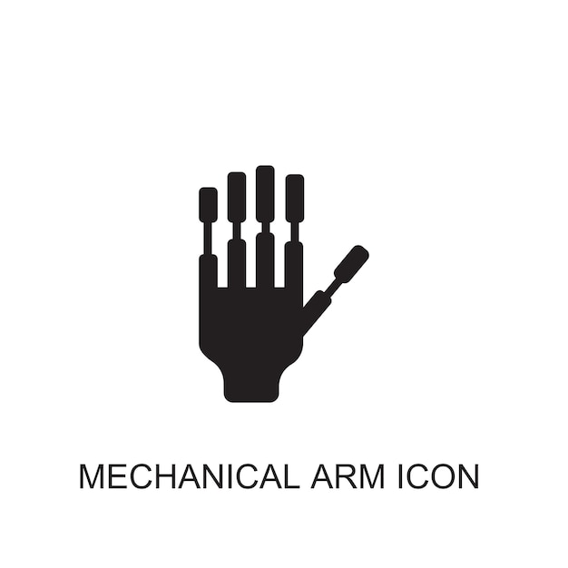 Icono de vector de brazo mecánico