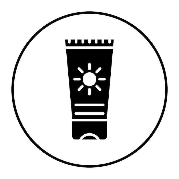 El icono del vector de bronceado se puede usar para el conjunto de iconos de cuidado de la piel