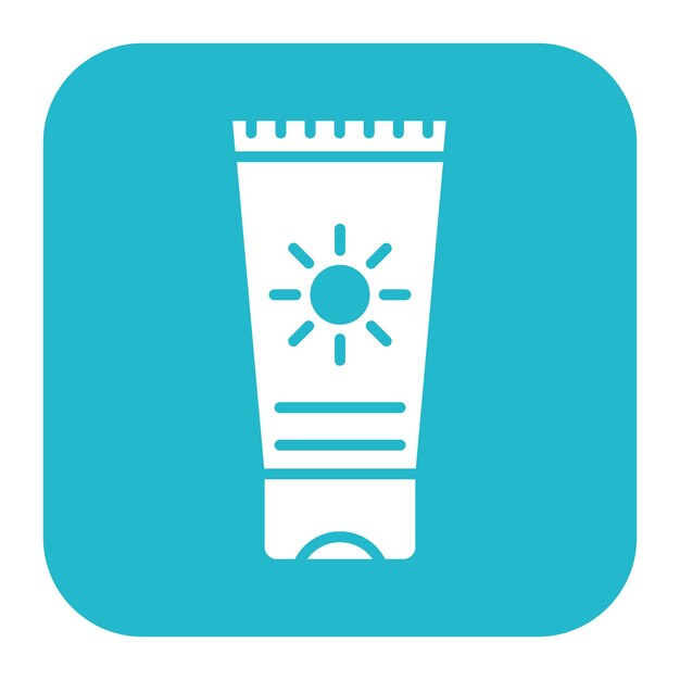 El icono del vector de bronceado se puede usar para el conjunto de iconos de cuidado de la piel