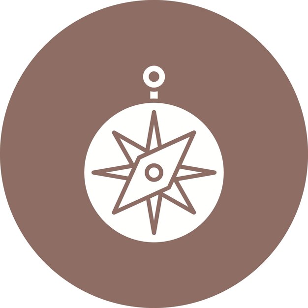 El icono del vector de la brújula se puede usar para el conjunto de iconos del desierto