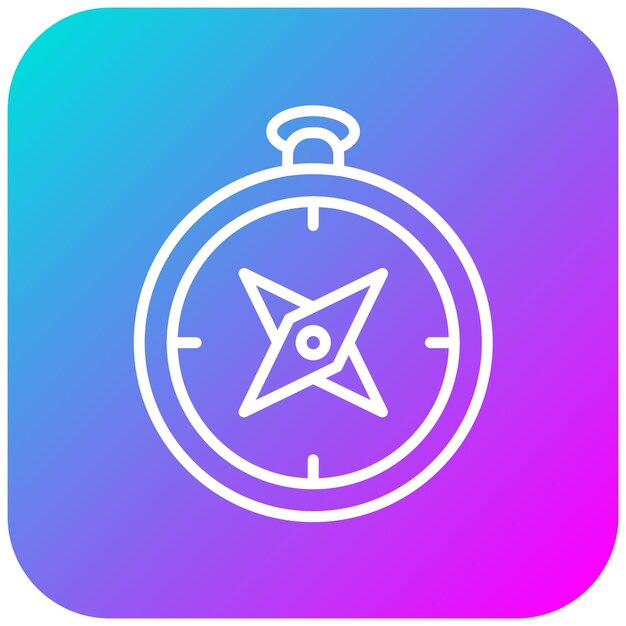 El icono del vector de la brújula se puede usar para el conjunto de iconos de diversión al aire libre