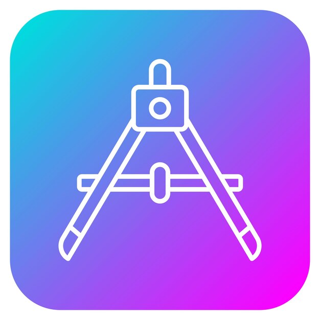El icono del vector de la brújula se puede usar para el conjunto de iconos de la escuela