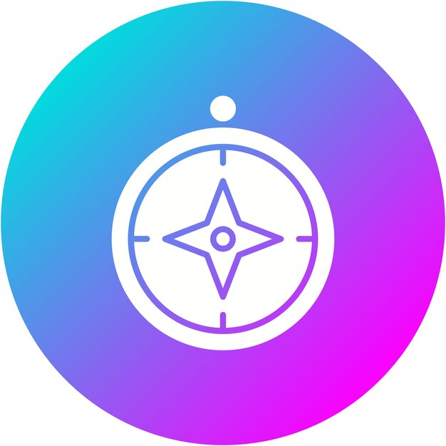El icono del vector de la brújula se puede usar para el conjunto de iconos de la historia