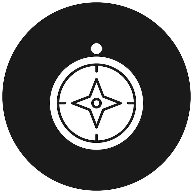 El icono del vector de la brújula se puede usar para el conjunto de iconos de la historia
