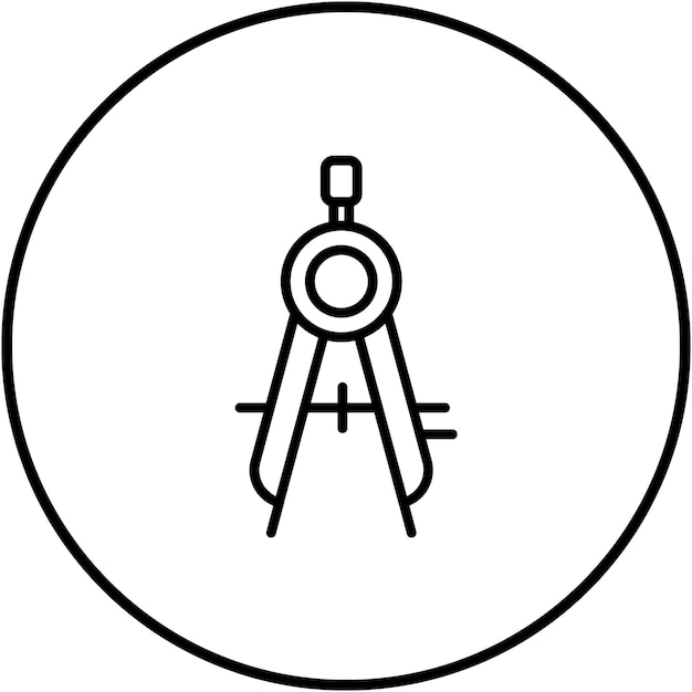 El icono del vector de la brújula se puede usar para el conjunto de iconos de Shoemaker