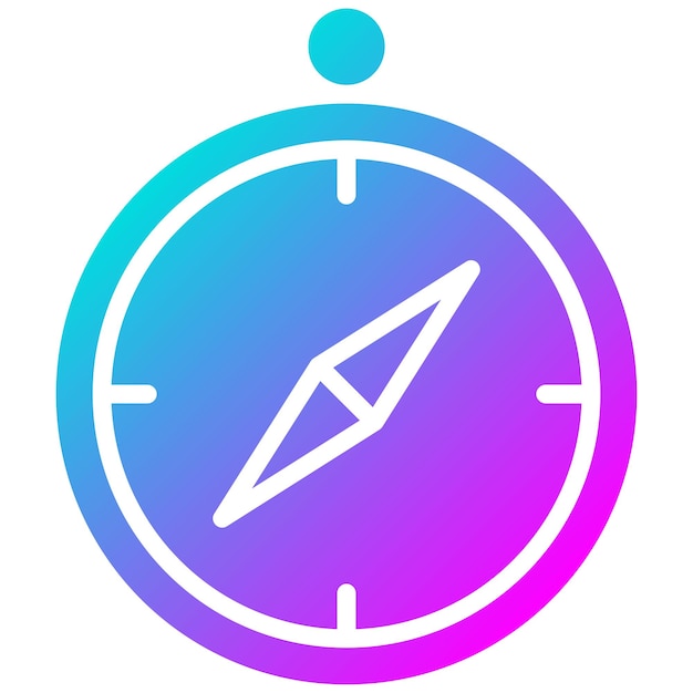 El icono del vector de la brújula se puede usar para el iconset del océano