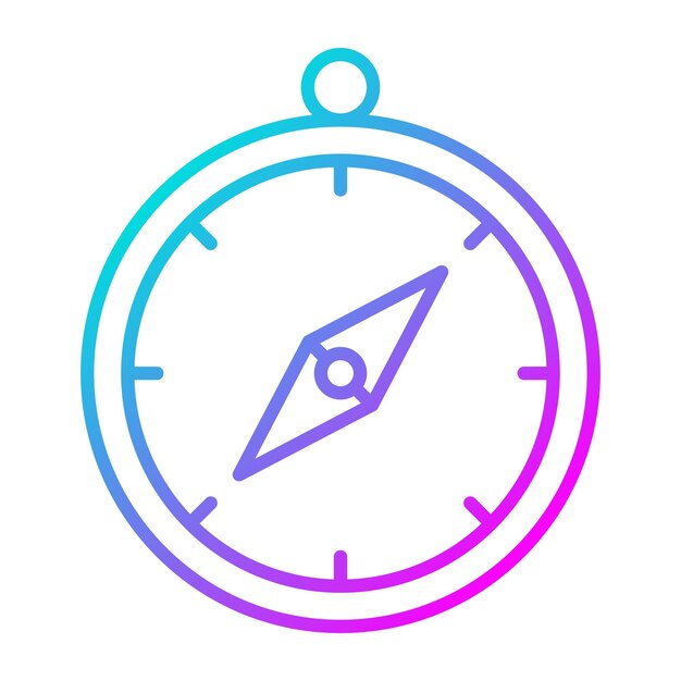 El icono del vector de la brújula se puede utilizar para el conjunto de iconos de inicio de negocios