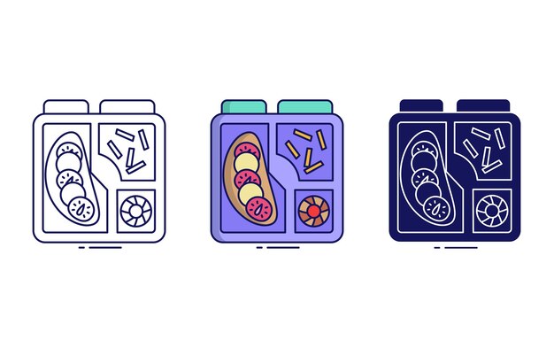 icono de vector de bruschettas