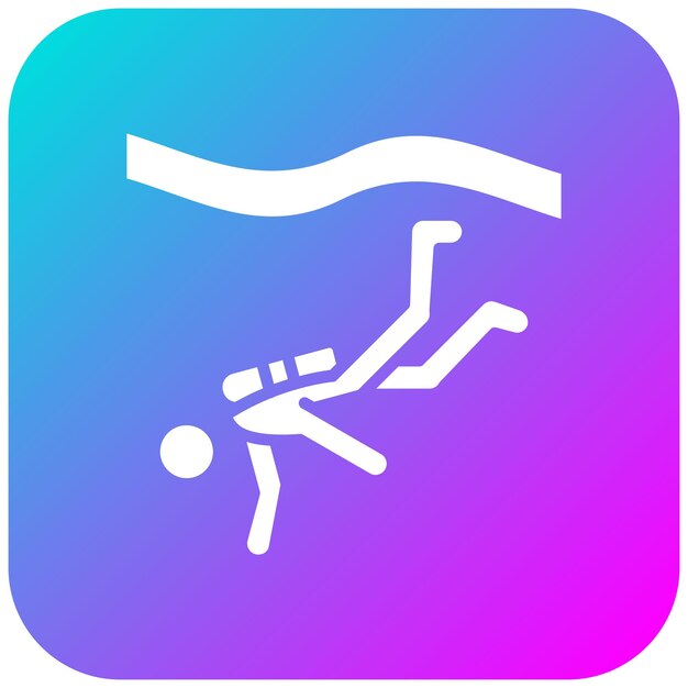 El icono del vector de buceo se puede usar para el iconset de Dubai