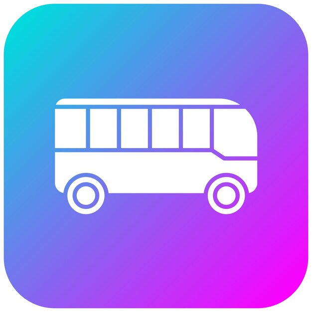 El icono del vector de bus se puede utilizar para el conjunto de iconos de transporte