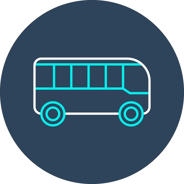 El icono del vector de bus se puede utilizar para el conjunto de iconos de transporte
