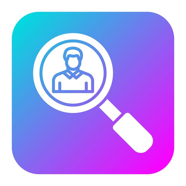 El icono del vector de búsqueda de candidatos se puede utilizar para el conjunto de iconos de negocios y finanzas