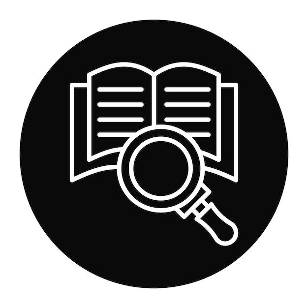 El icono del vector de búsqueda de conocimiento se puede utilizar para el conjunto de iconos de educación en línea