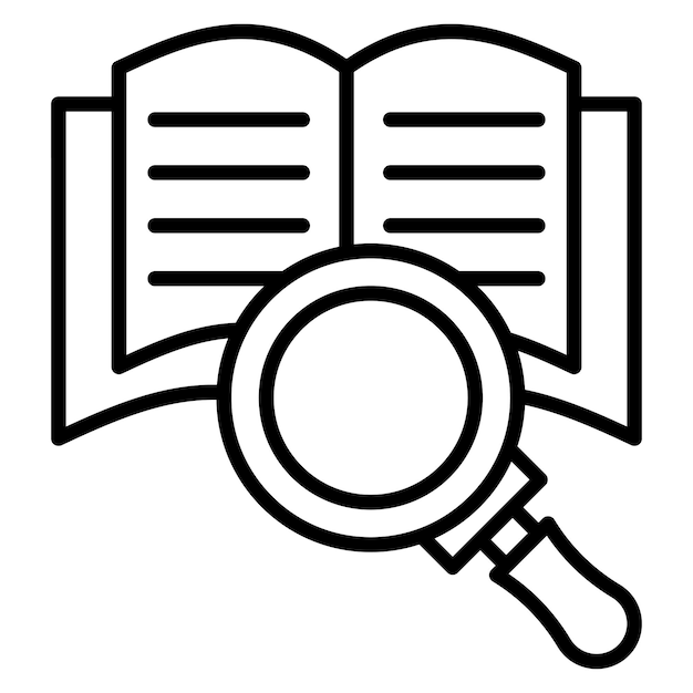 El icono del vector de búsqueda de conocimiento se puede utilizar para el conjunto de iconos de educación en línea