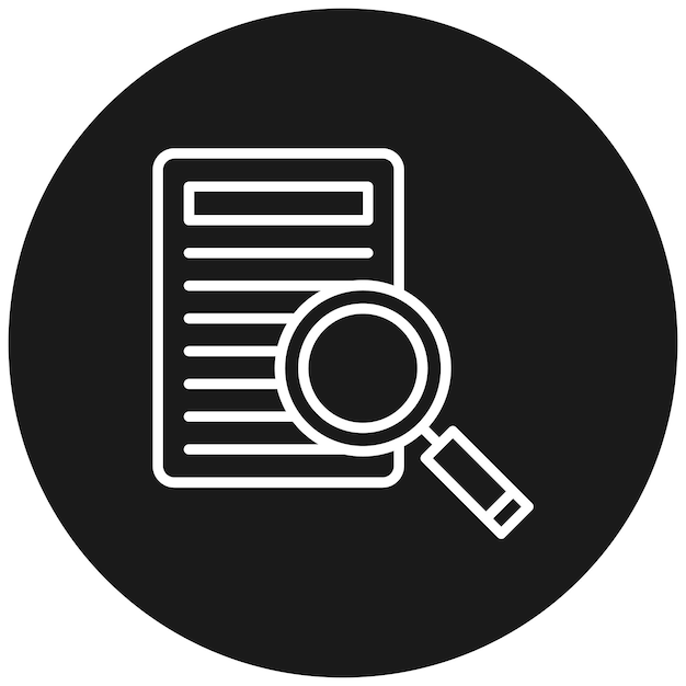 El icono del vector de búsqueda de contenido se puede utilizar para el conjunto de iconos de marketing web