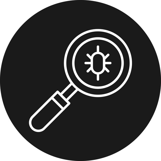 El icono del vector de búsqueda de errores se puede utilizar para el conjunto de iconos de alojamiento web