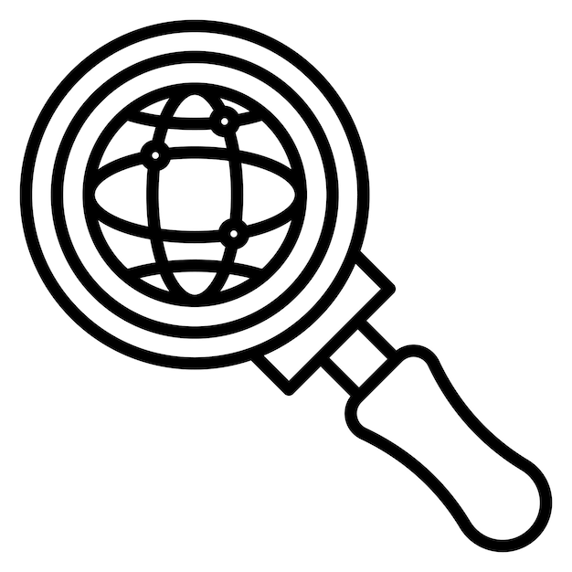 El icono del vector de búsqueda se puede utilizar para el conjunto de iconos de comunicación y medios