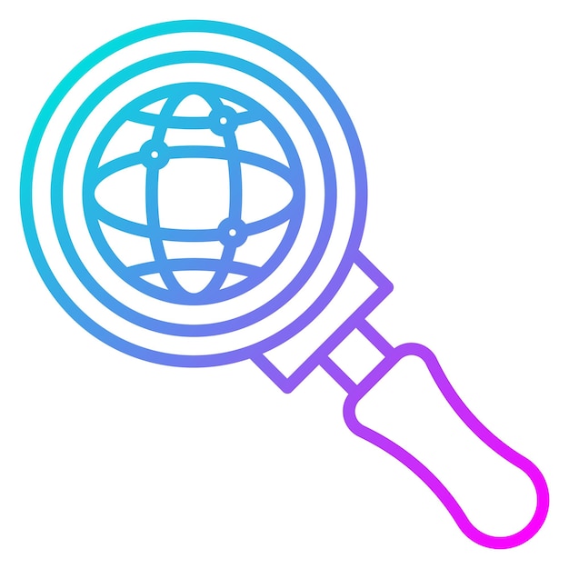 El icono del vector de búsqueda se puede utilizar para el conjunto de iconos de comunicación y medios
