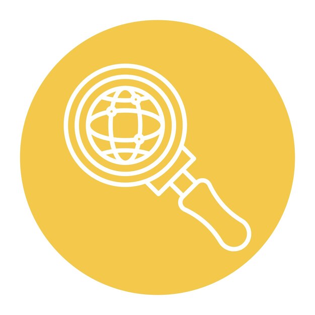 El icono del vector de búsqueda se puede utilizar para el conjunto de iconos de comunicación y medios