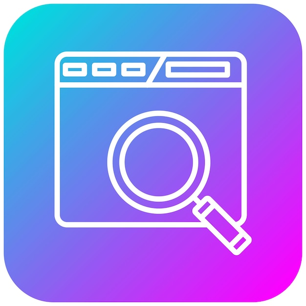 El icono del vector de búsqueda web se puede utilizar para el conjunto de iconos de marketing en línea