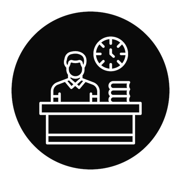 El icono del vector Busy Man se puede utilizar para el conjunto de iconos de búsqueda de empleo