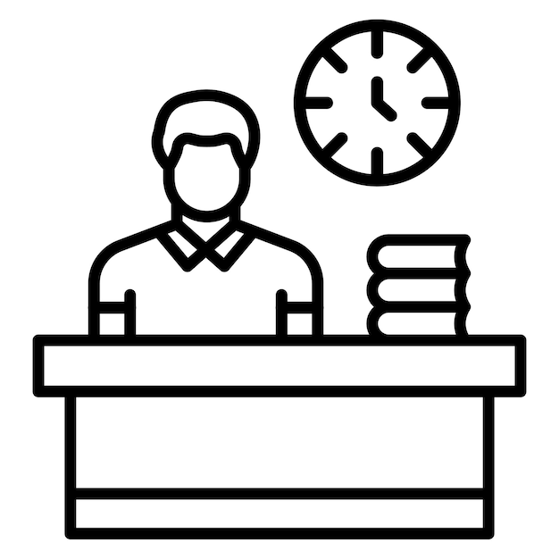 El icono del vector Busy Man se puede utilizar para el conjunto de iconos de búsqueda de empleo