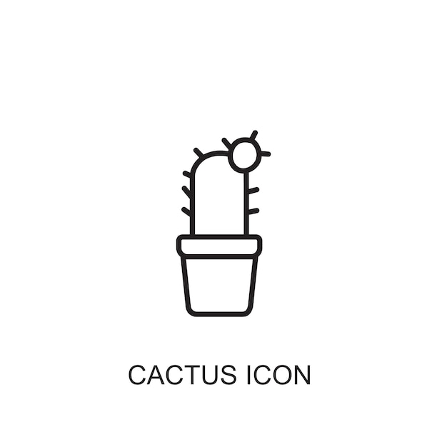 El icono del vector del cactus
