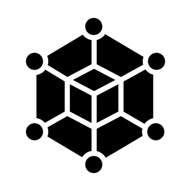 icono de vector de cadena de bloques
