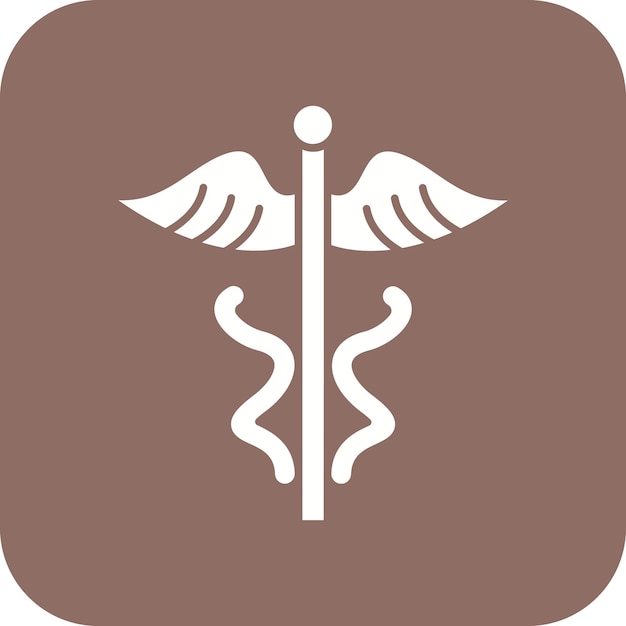 El icono del vector Caduceus se puede utilizar para el conjunto de iconos de farmacia