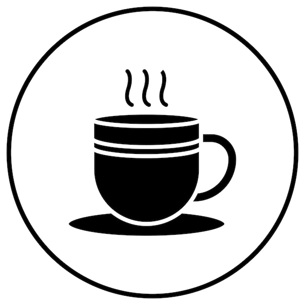 El icono del vector de café se puede usar para el conjunto de iconos de la mañana y el desayuno