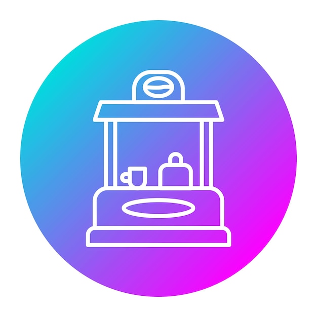 El icono del vector de café se puede utilizar para el conjunto de iconos del espacio de trabajo conjunto