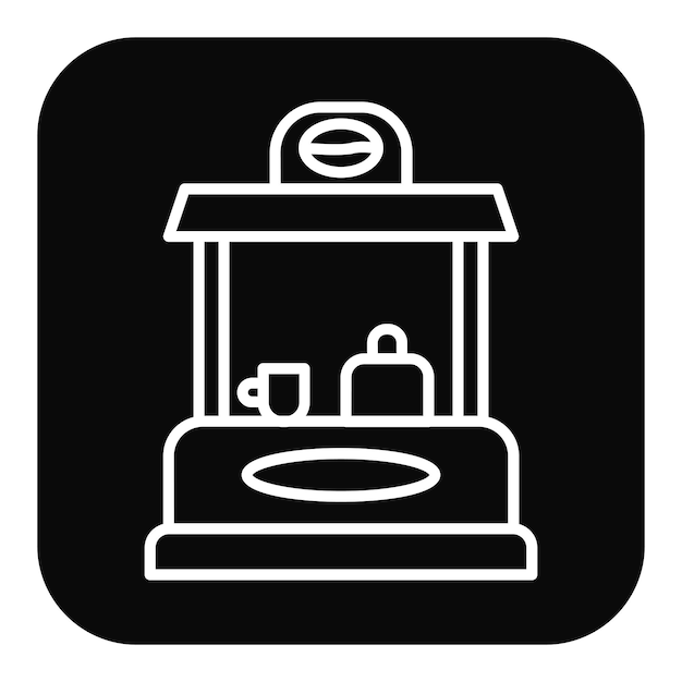 El icono del vector de café se puede utilizar para el conjunto de iconos del espacio de trabajo conjunto