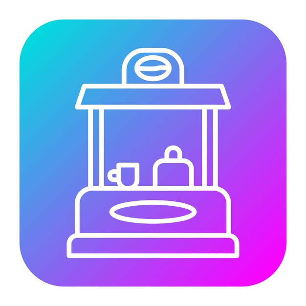 El icono del vector de café se puede utilizar para el conjunto de iconos del espacio de trabajo conjunto