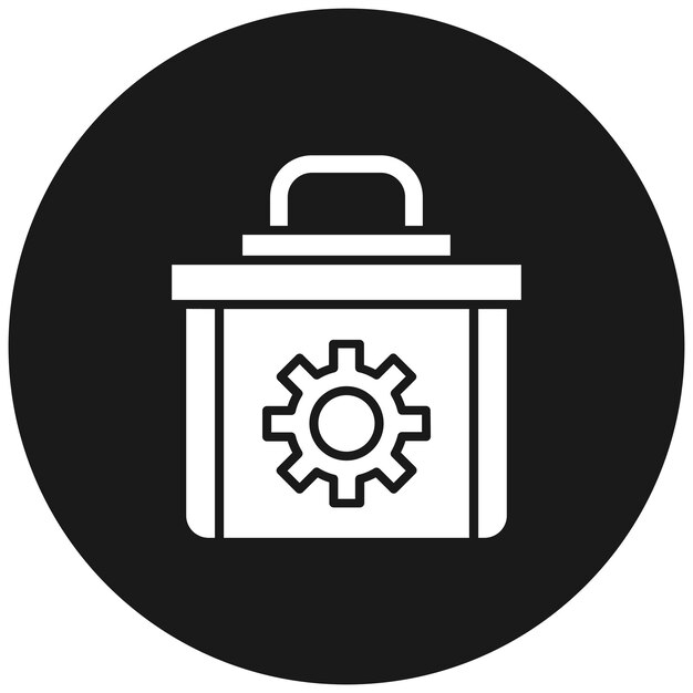 El icono del vector de la caja de herramientas se puede utilizar para el conjunto de iconos de artículos para el hogar