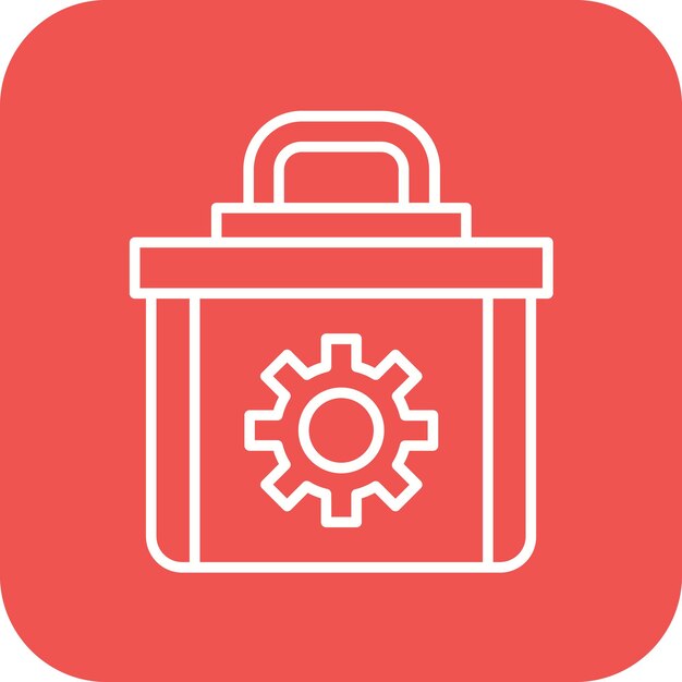 El icono del vector de la caja de herramientas se puede utilizar para el conjunto de iconos de artículos para el hogar