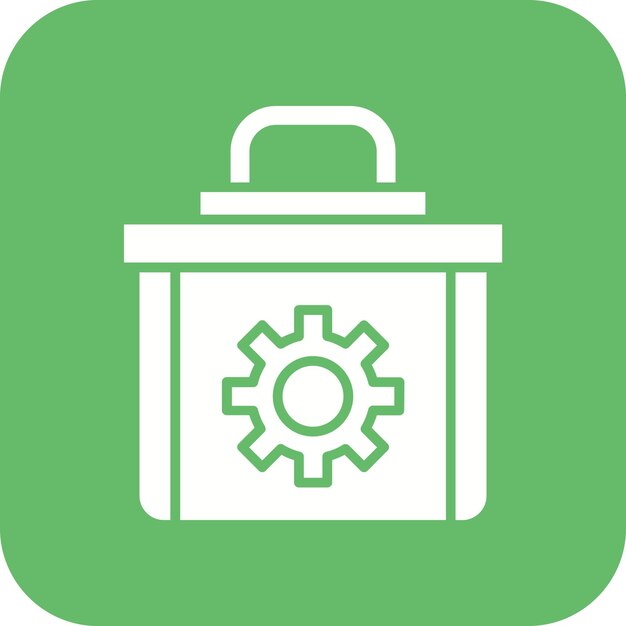 El icono del vector de la caja de herramientas se puede utilizar para el conjunto de iconos de artículos para el hogar