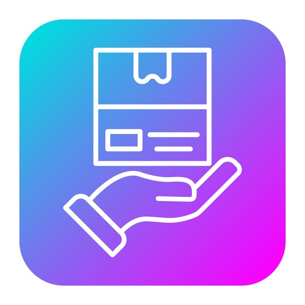 El icono del vector de la caja se puede utilizar para el conjunto de iconos de la cadena de suministro