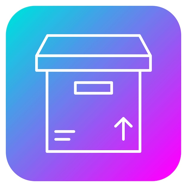 El icono del vector de la caja se puede utilizar para el conjunto de iconos de inicio de negocio