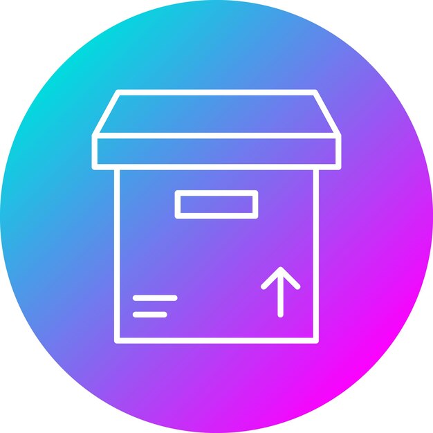 El icono del vector de la caja se puede utilizar para el conjunto de iconos de inicio de negocio