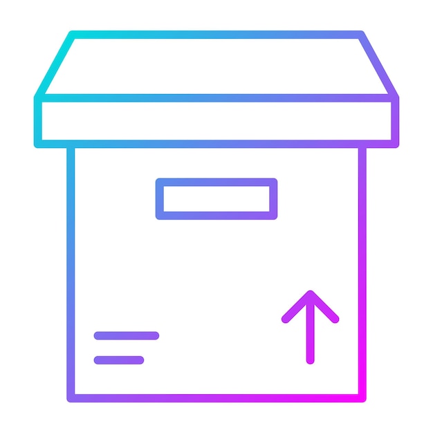 El icono del vector de la caja se puede utilizar para el conjunto de iconos de inicio de negocio