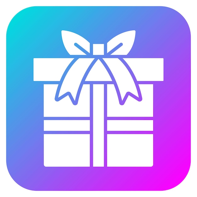 El icono del vector de la caja de regalos se puede usar para el conjunto de iconos de donaciones