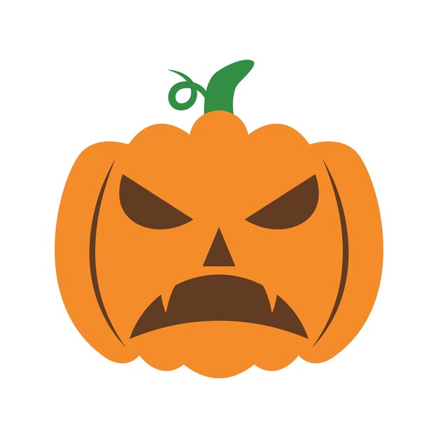 icono de vector de calabaza de halloween naranja