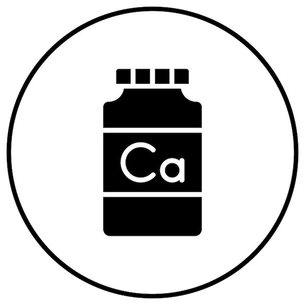 El icono del vector de calcio se puede utilizar para el conjunto de iconos de química