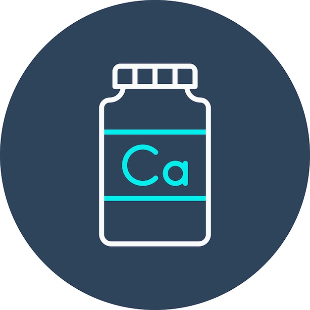 El icono del vector de calcio se puede utilizar para el conjunto de iconos de química
