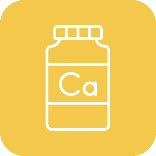 El icono del vector de calcio se puede utilizar para el conjunto de iconos de química