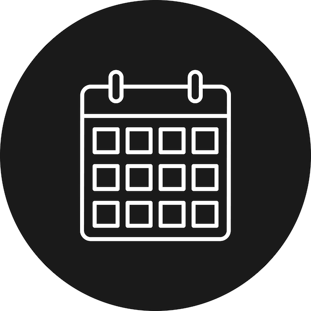 El icono del vector del calendario de la biblioteca se puede utilizar para el conjunto de iconos de la biblioteca