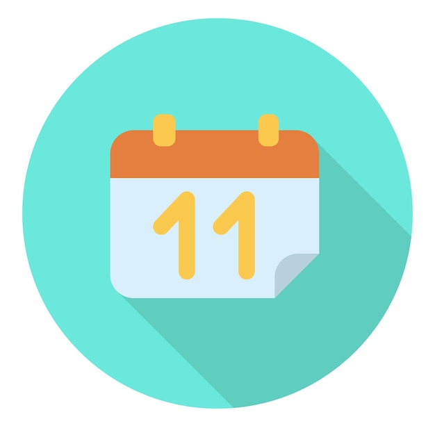 Icono de vector calendario diseño plano