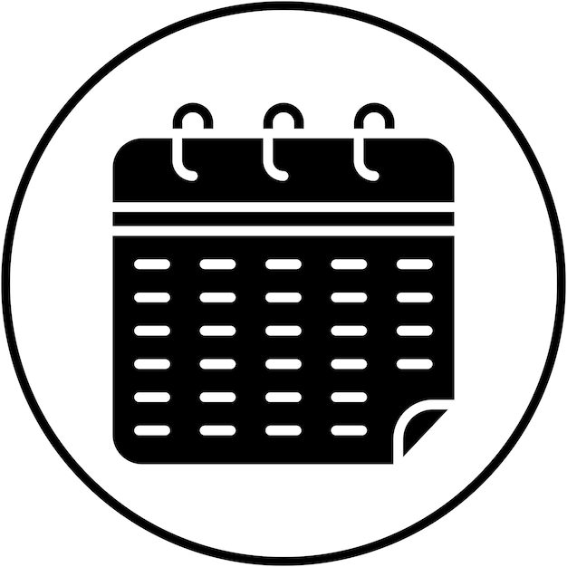 El icono del vector del calendario se puede utilizar para el conjunto de iconos de medicina