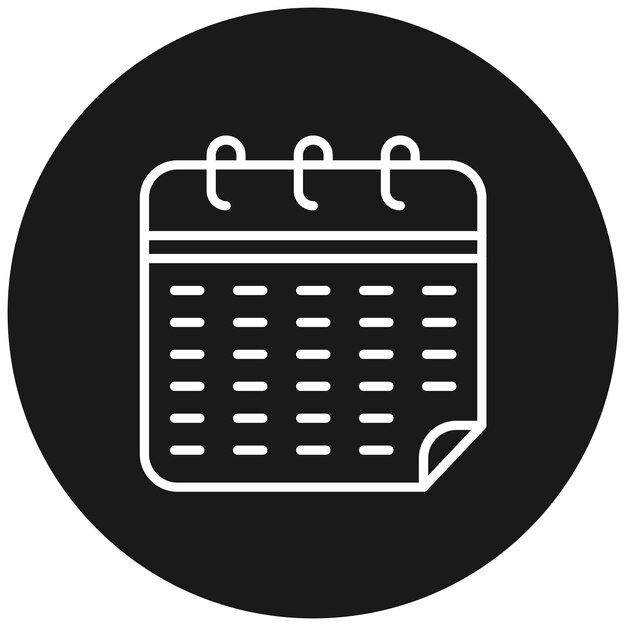 El icono del vector del calendario se puede utilizar para el conjunto de iconos de medicina